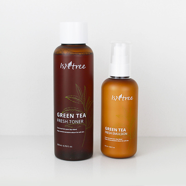 ISNTREE - Green Tea Fresh Toner & Emulsion (Yeşil Çay Özlü Yatıştırıcı ve Onarıcı Bakım Seti)