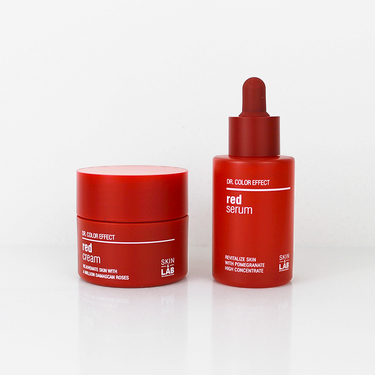 SKIN&LAB - Dr. Color Effect : Red Serum + Red Cream  (Cildi Aydınlatacak ve Elastikiyetini Artıracak Bakım Seti)